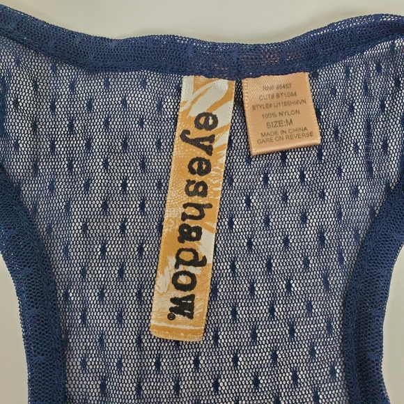 Eyeshadow embroidered boho hippie lace crop tanktop medium - Picture 3 of 9